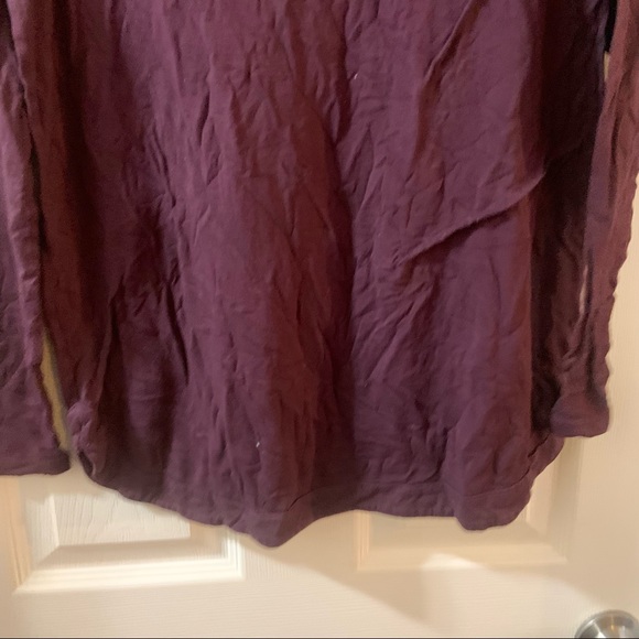 Gap Plum Scoop Neck Long Sleeve Tee Small - Picture 6 of 7